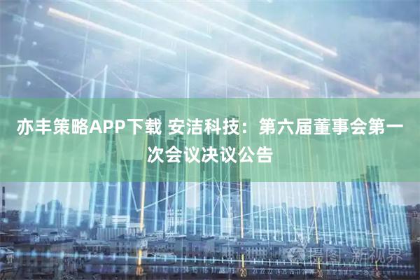 亦丰策略APP下载 安洁科技：第六届董事会第一次会议决议公告