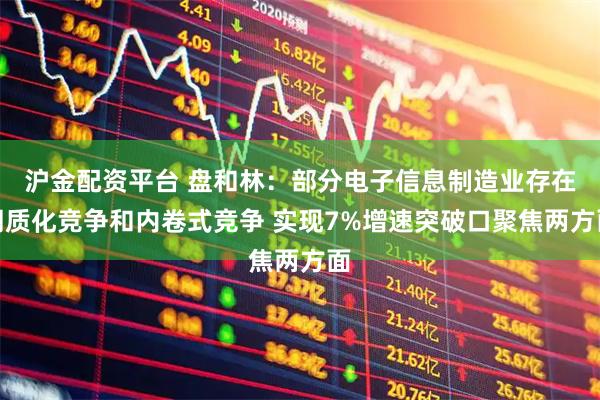 沪金配资平台 盘和林：部分电子信息制造业存在同质化竞争和内卷式竞争 实现7%增速突破口聚焦两方面